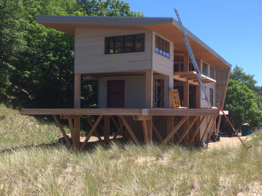 Timber frame structures offer design flexibility and the opportunity for highly efficient envelopes such as found in this Michigan home.