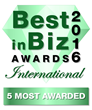 Best in Biz Awards 2016 International 5 Most Awarded