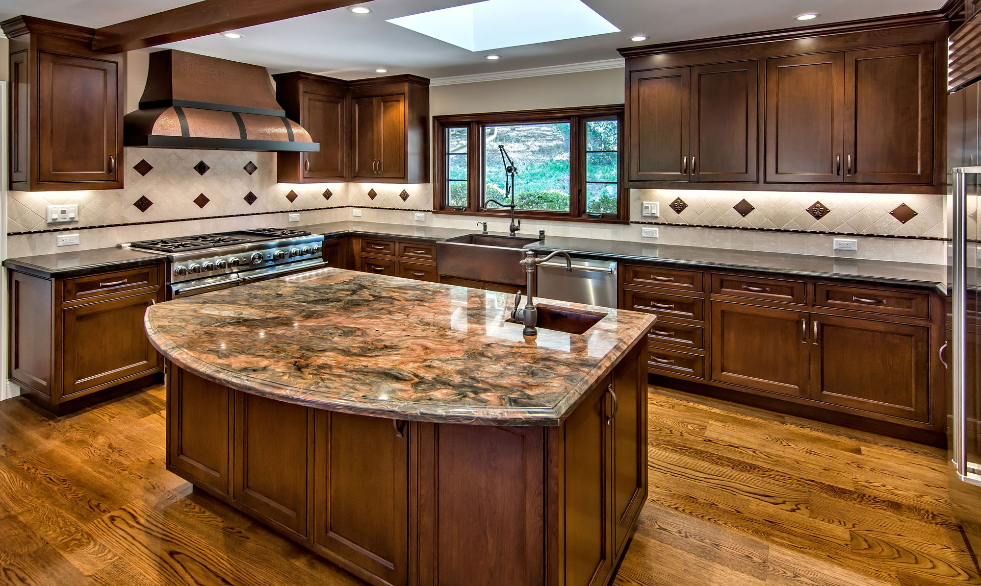 Wm. H. Fry Construction Co. won first place in the Residential Kitchen category in the 5th Annual PureBond® Quality Awards competition with their custom kitchen made with Cherry and Maple PureBond®.
