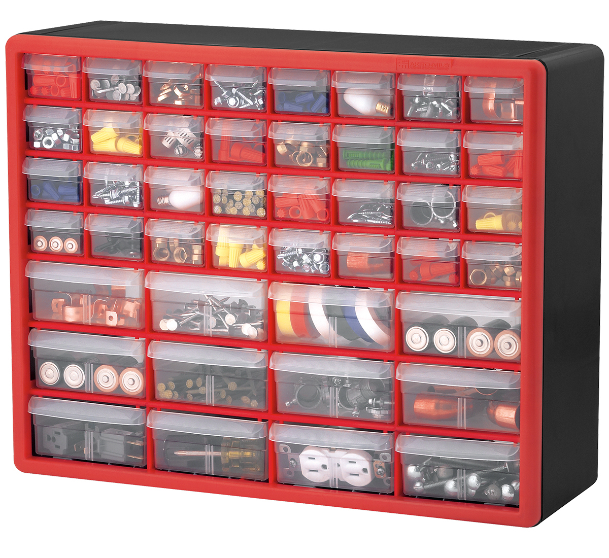 Akro-Mils Red Plastic Cabinet