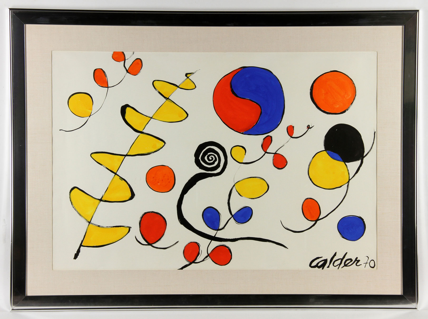 Calder, Abstract, Watercolor and Gouache