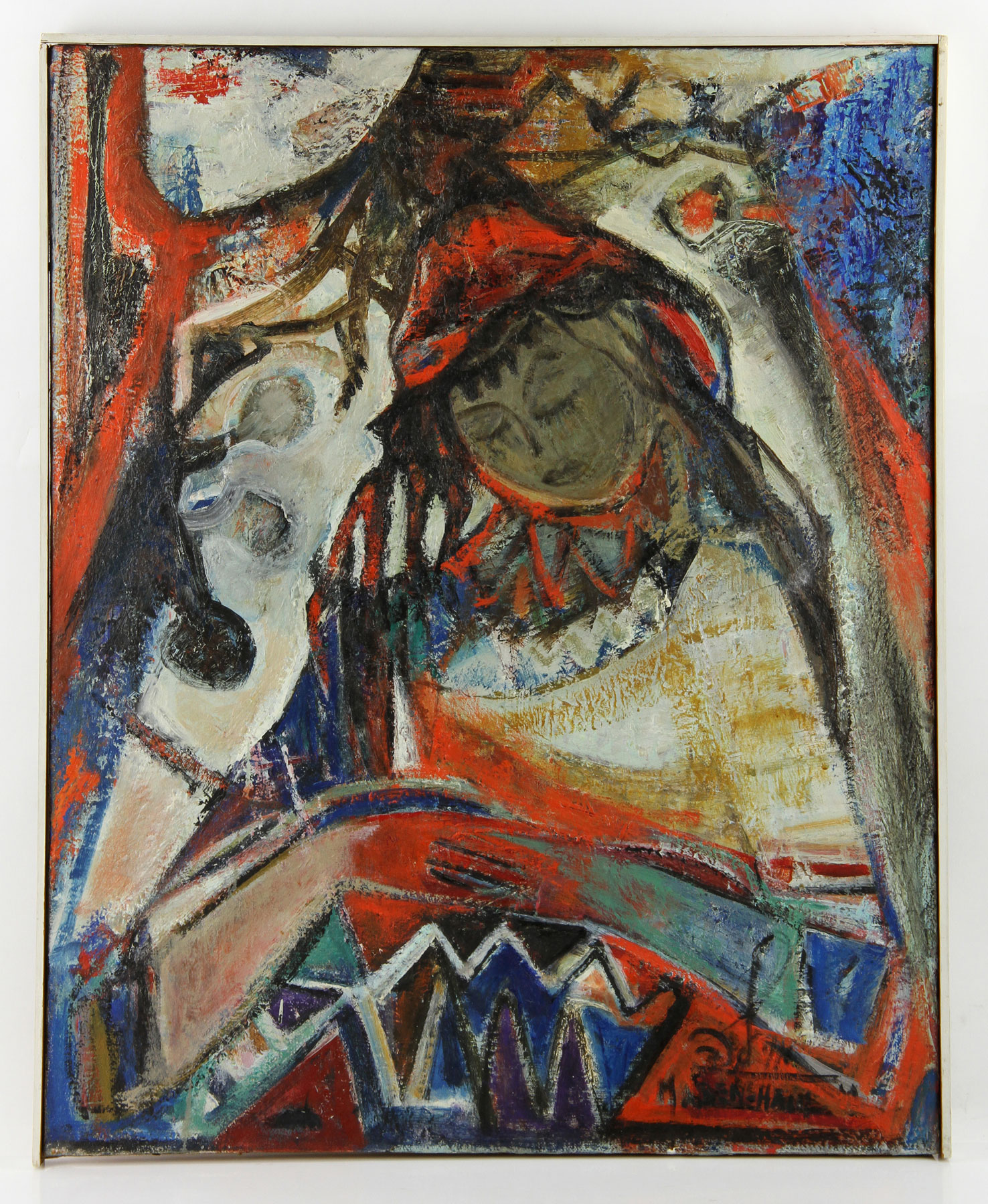 Ben-Chaim, Seated Woman, Oil on Canvas