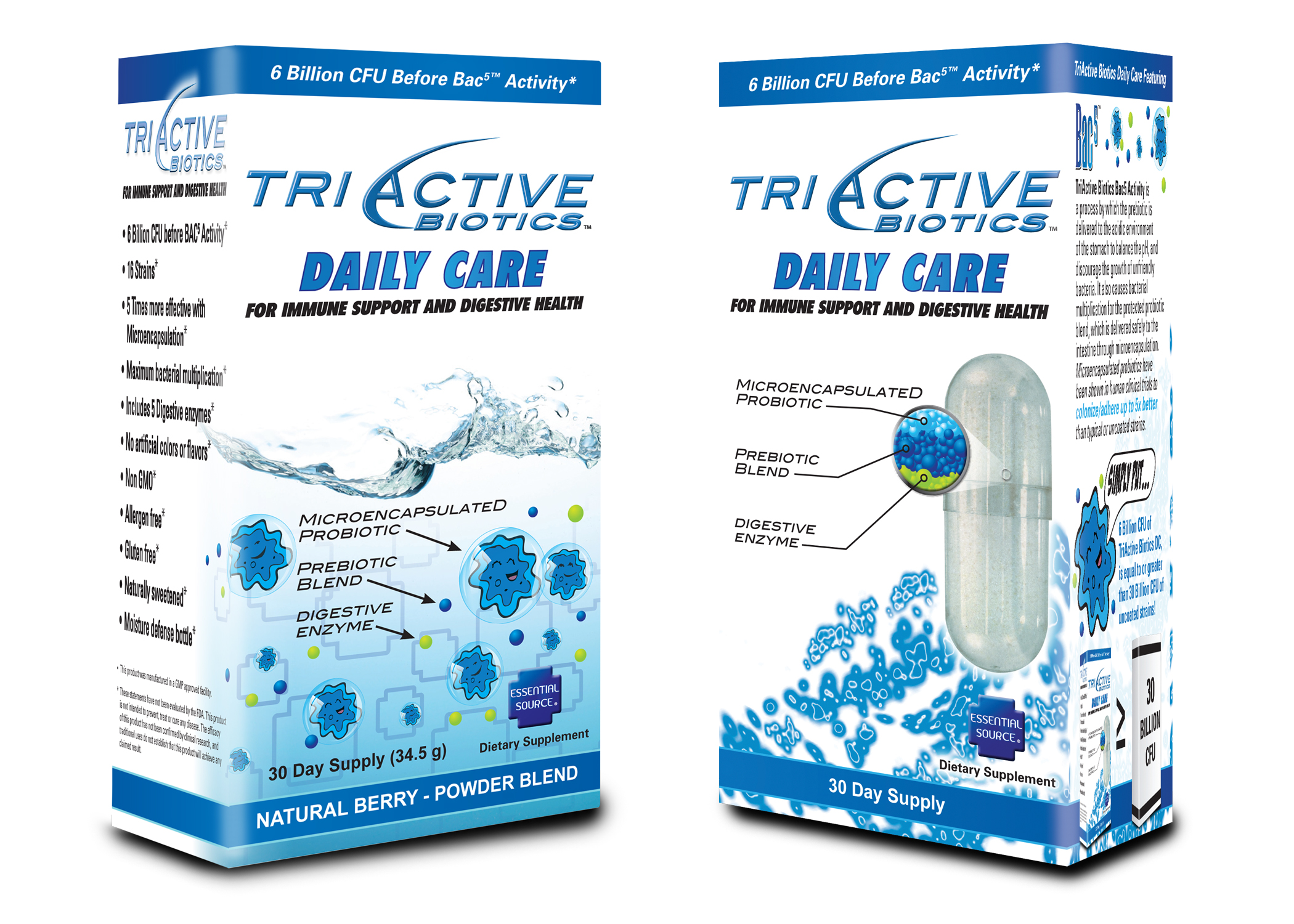 TriActive Biotics Daily Care - Powder or Capsule