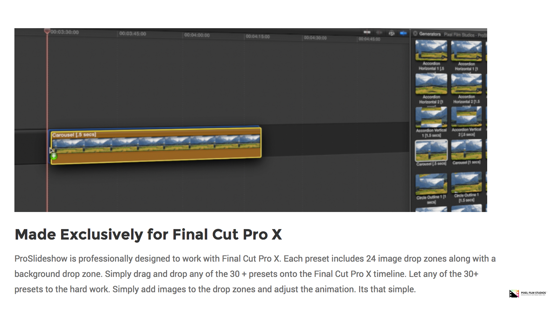 free proslideshow templates for final cut pro x