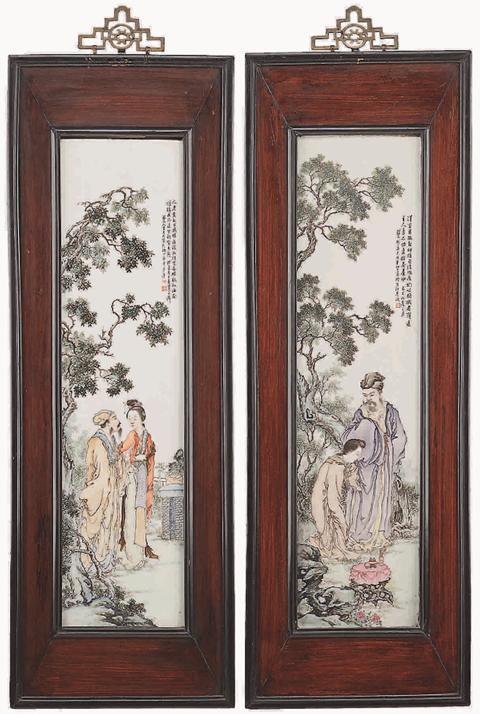 Porcelain Plaques By Wang Dafan Realized $118,500.