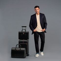 Soul of Nomad Atherton Classic Fit Jeans in Azimuth Navy Soul of Nomad Luggage Collection in Beluga Black