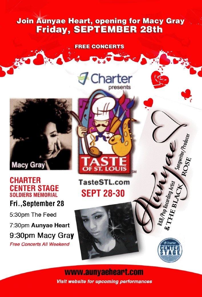 Aunyae Heart, R&B Artist has already opened for Macy Gray, at the aste of St. Louis
