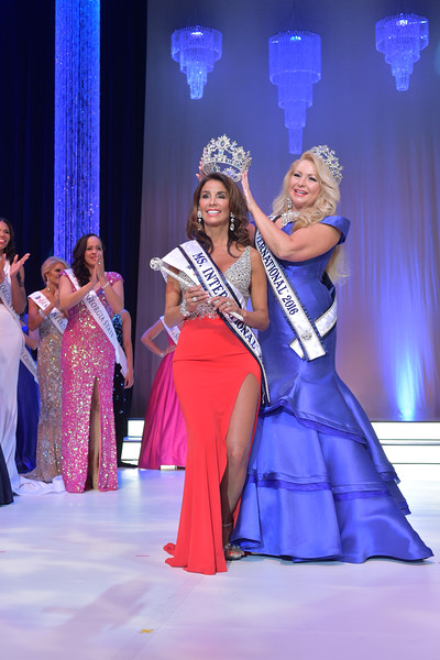 2017 crowning of Ms International Nova Kopp by 2016 Ms. International Deborah Valis Flynn