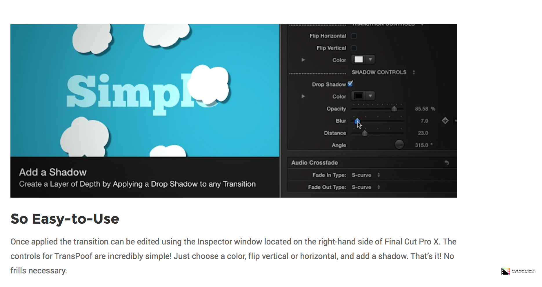 TransPoof - Final Cut Pro X - Pixel Film Studios Plugin