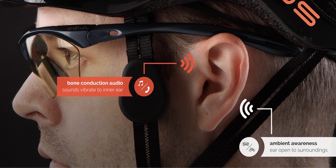 Bone conduction bypasses the eardrums so your ears remain open and unimpeded.