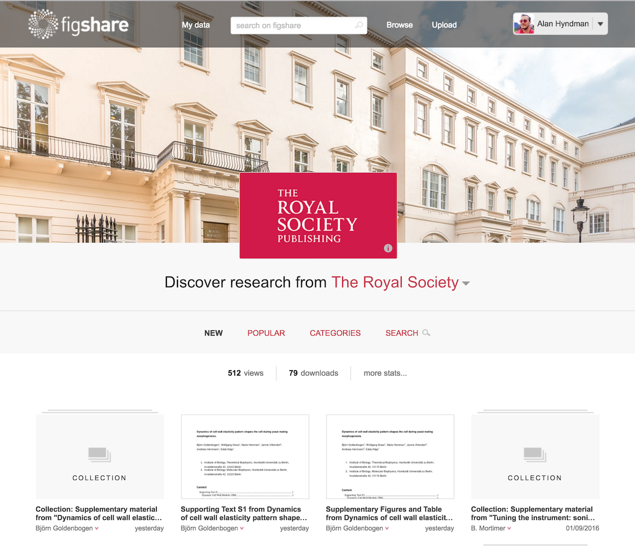Royal Society figshare portal