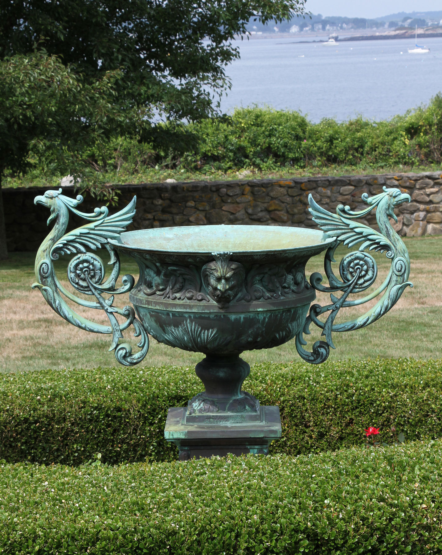 19th C. Solid Bronze Urn Shaped Fountain