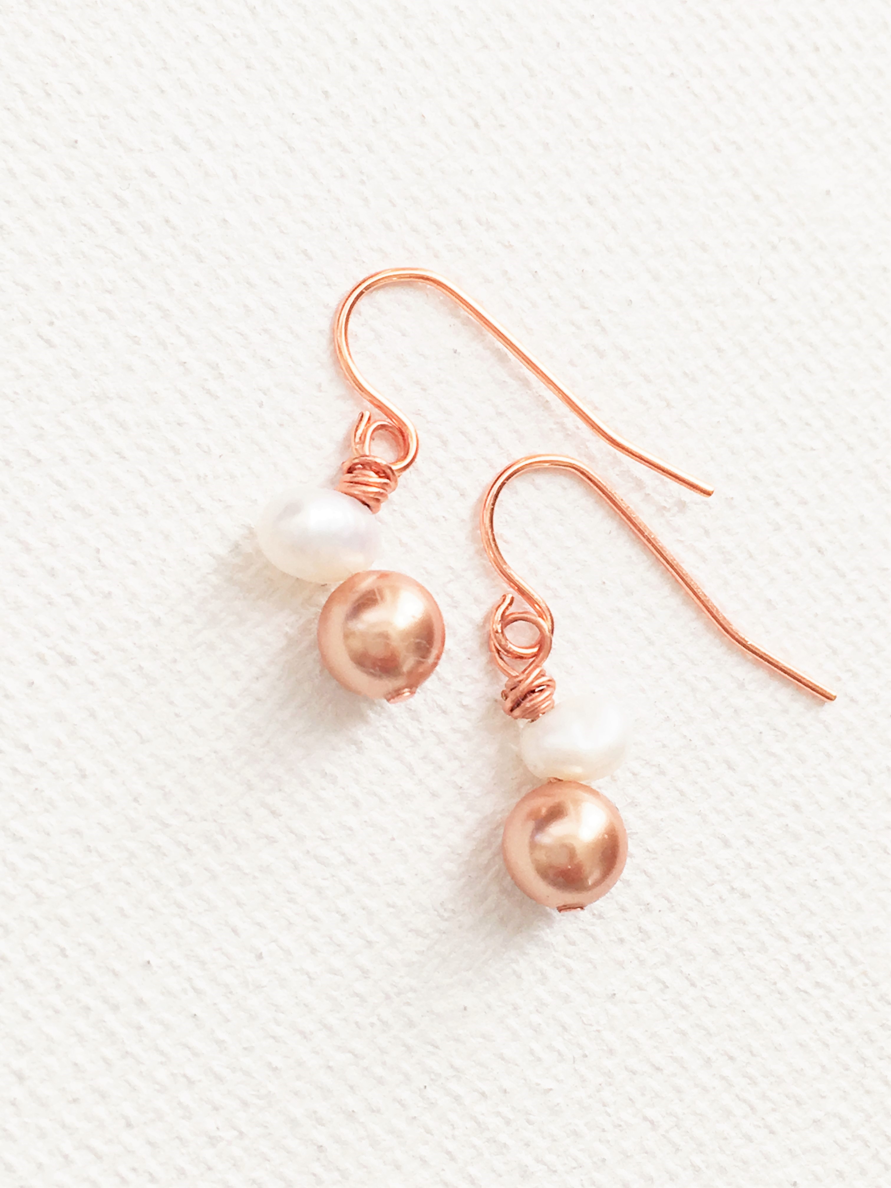 Pearls Love Dangle Earrings from DTailsULike.