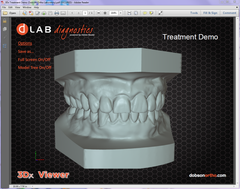 Dobson Ortho Laboratory 3D PDF Aids Dental Practice Communication