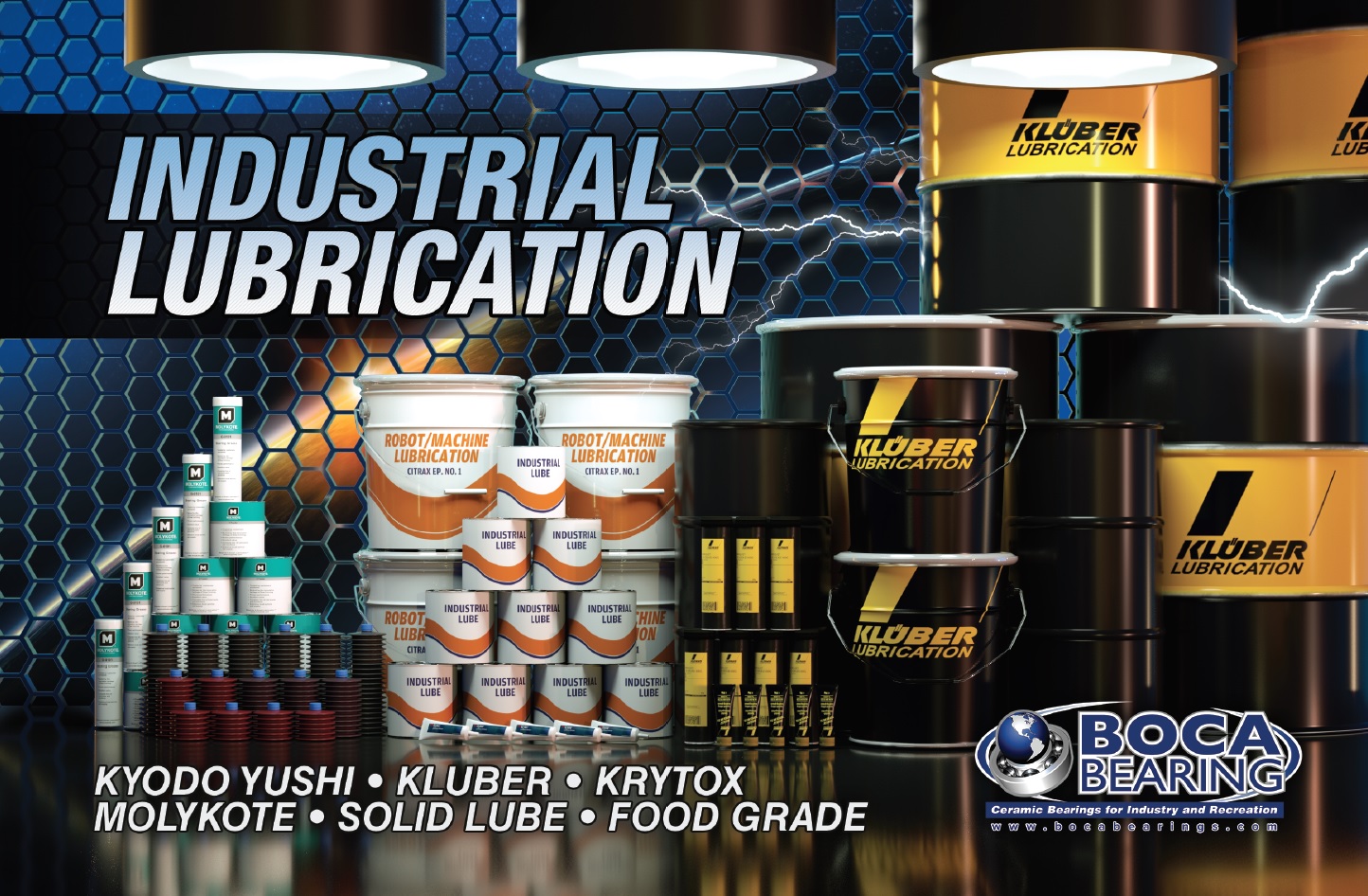 Industrial lubrication offered by Boca Bearing Company