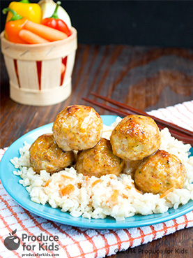 Produce for Kids' Hidden Veggie Turkey Meatballs. Recipe: http://www.produceforkids.com/meal-planning/hidden-veggie-turkey-meatballs