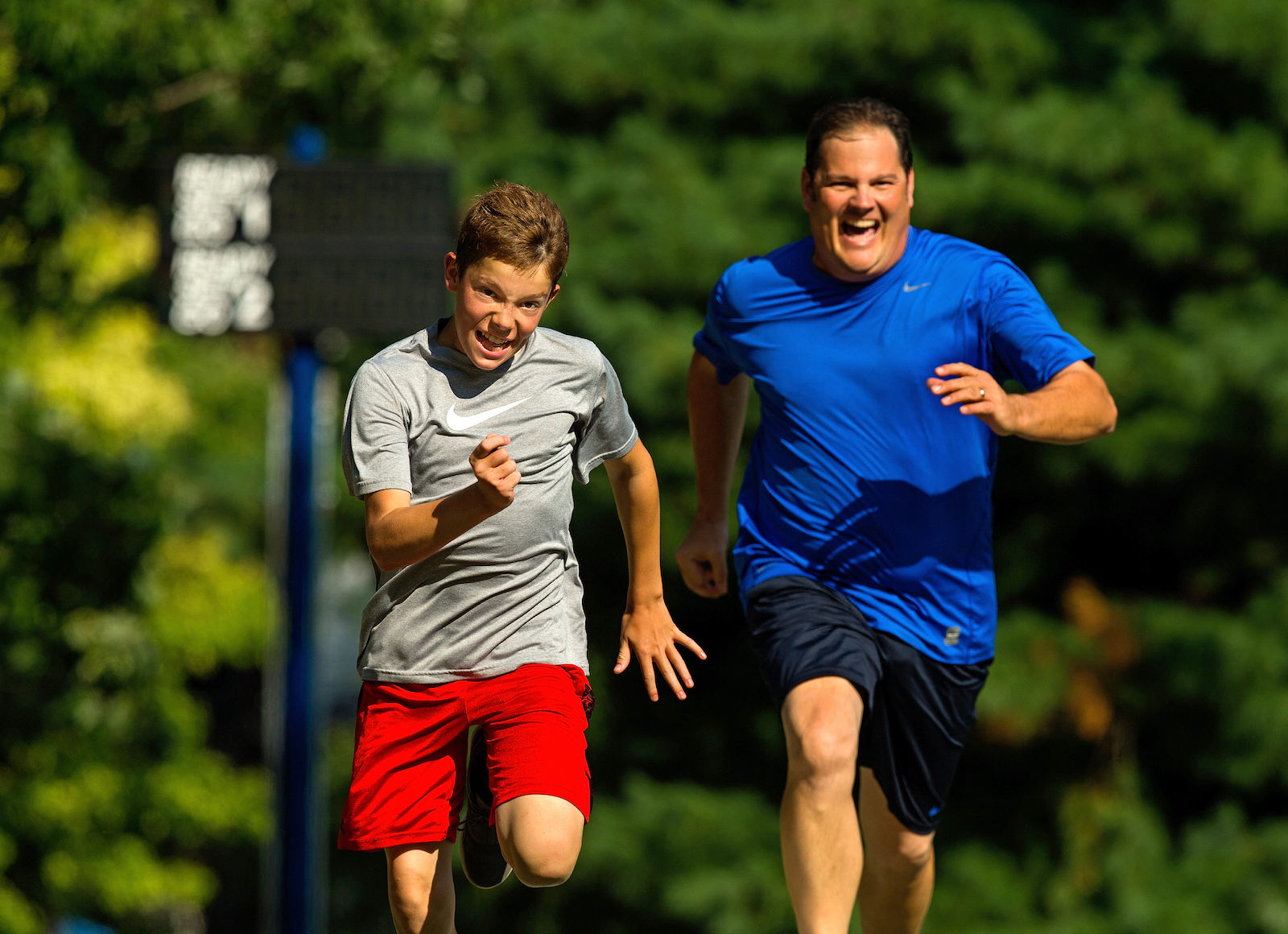 Timed 40-Yard Dash is a fun way for friends and family to compete.