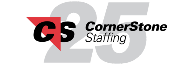 CornerStone Staffing 25th Anniversary Logo