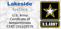U S Army Renews Certificate of Networthiness (CoN) for Lakeside