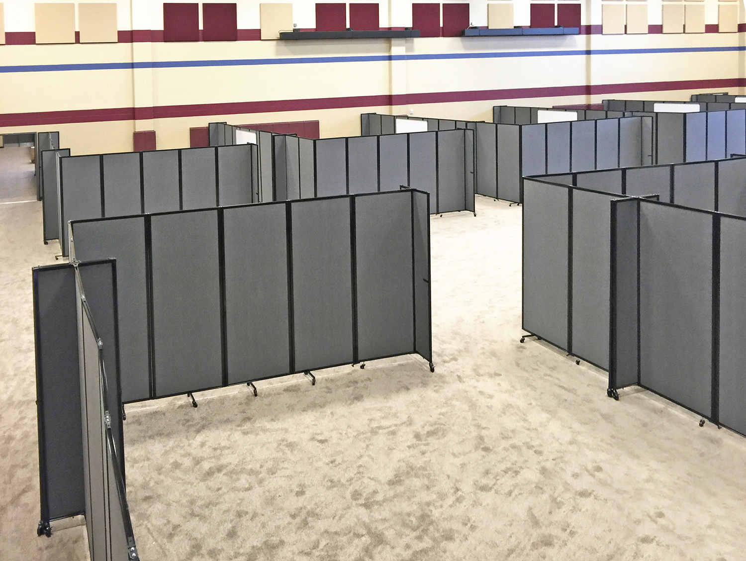 Portable classroom dividers allowed school to start on time