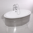 'The Dorchester' 65" Oval Cast Iron Double Ended Tub Package