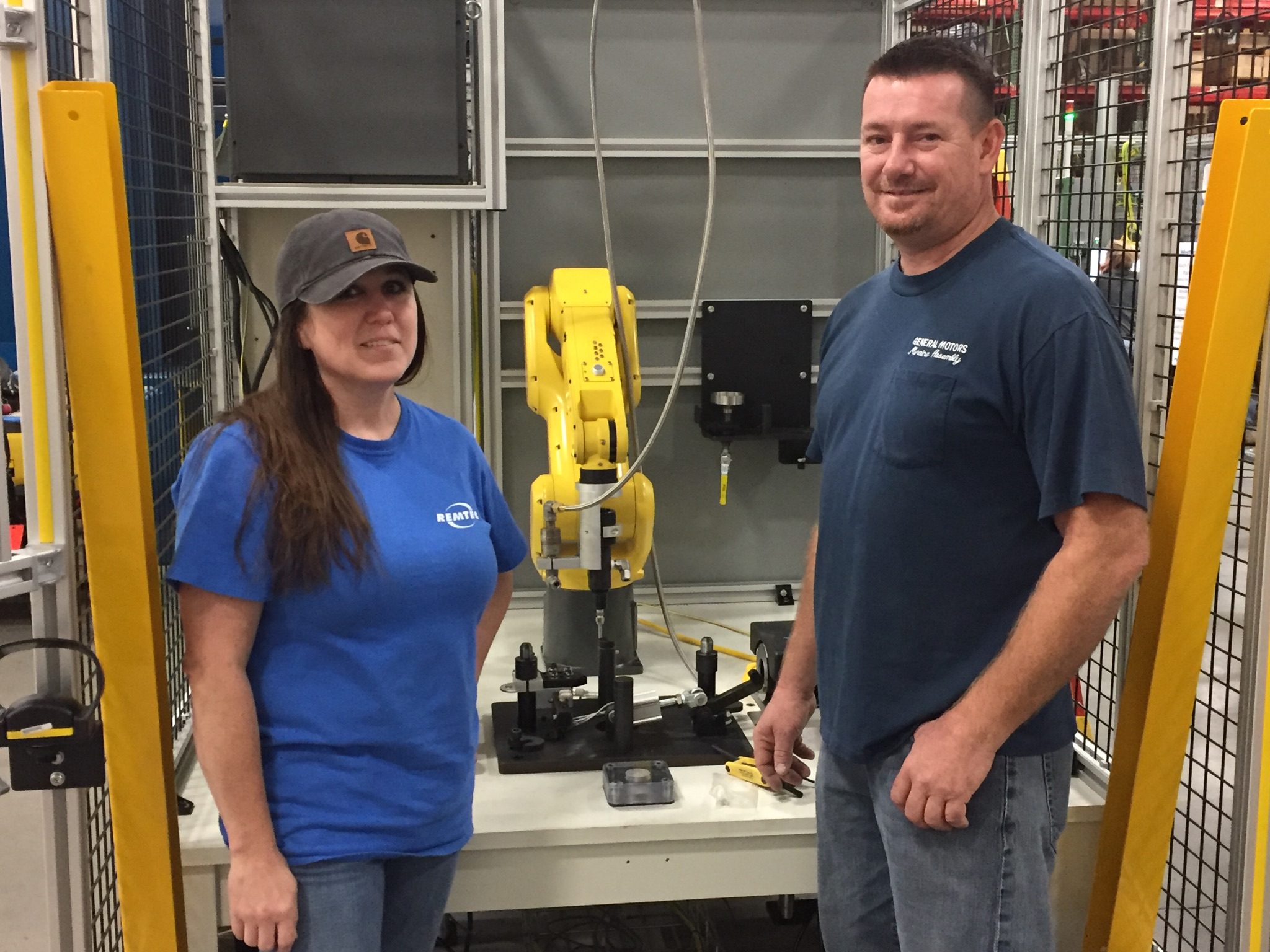 WCCC students hired by Remtec Automation - Amanda Seacrist and Michael (Jason) Bangert, not shown Will Cook.  Amanda, Will and Jason are all Electro-Mechanical Technicians.