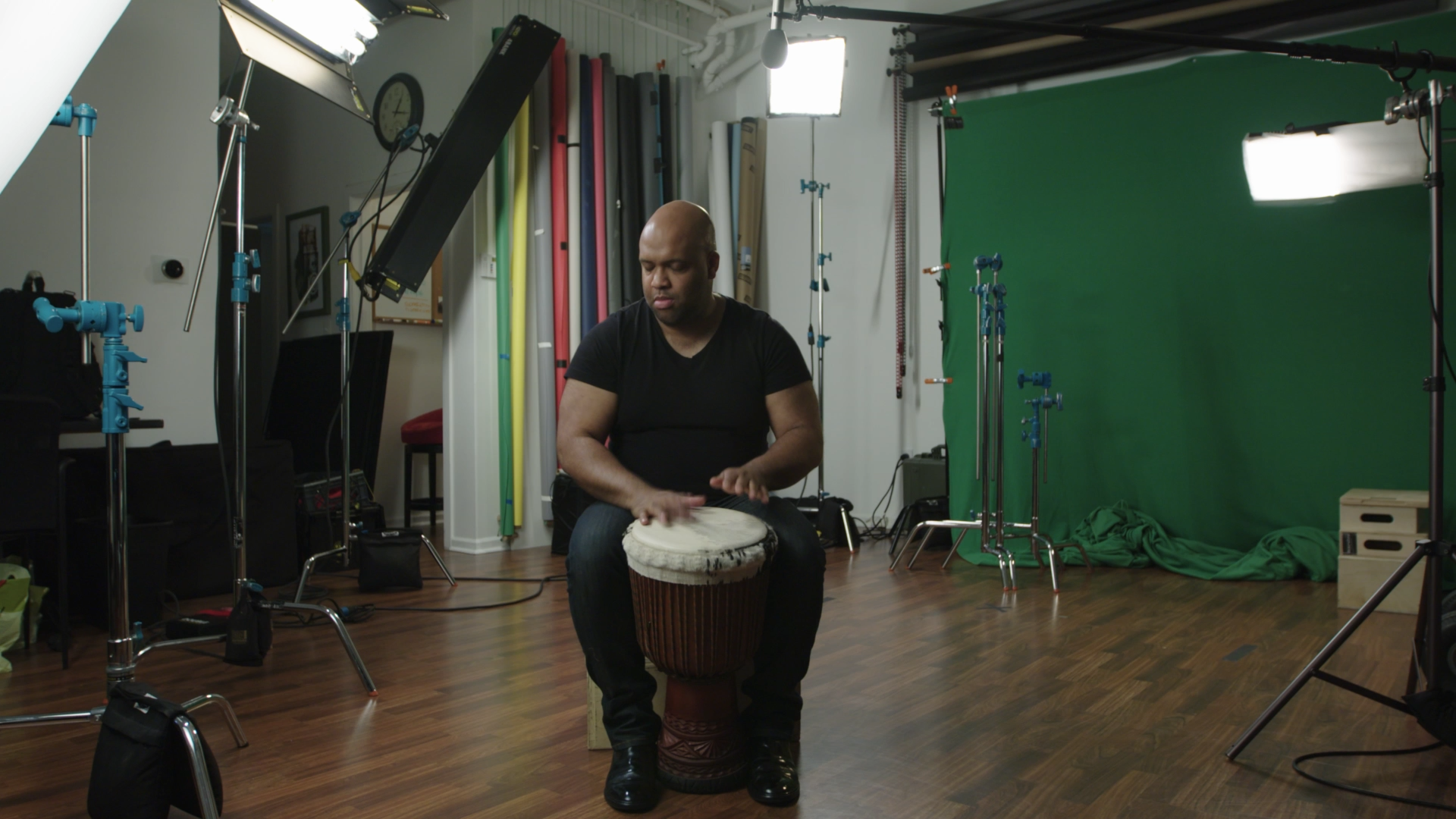Mike Veny on set drumming