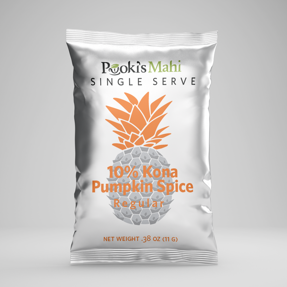 Pooki’s Mahi’s Introduces Kona Pumpkin Spice coffee pods.