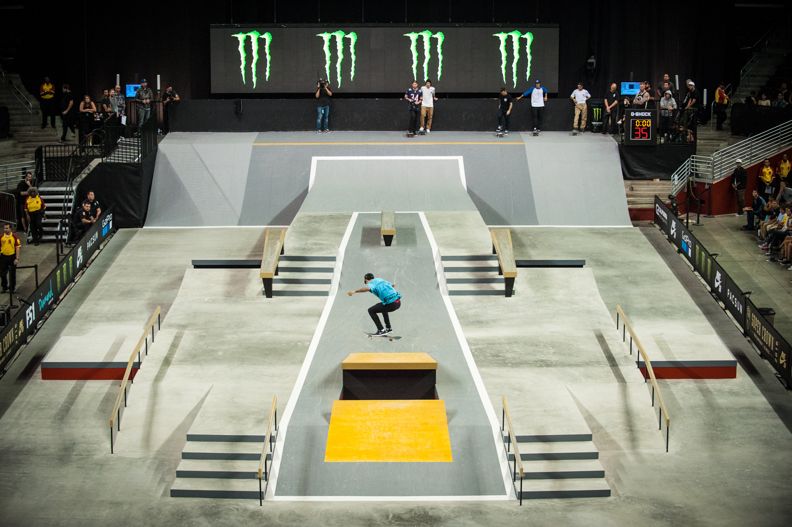 Monster Energy's Nyjah Huston Takes 2nd Place at the SLS Nike SB Super Crown World Championship in Los Angeles
