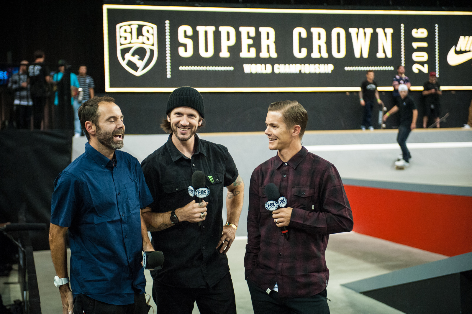 Monster Energy's Chris Cole Commentating at the SLS Nike SB Super Crown World Championship in Los Angeles