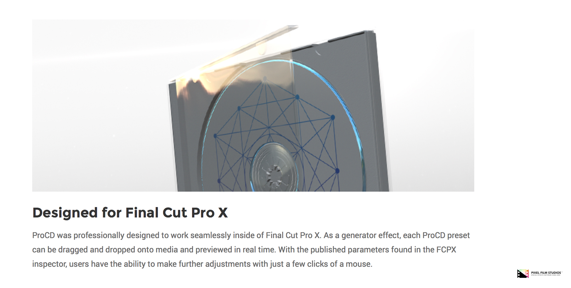 ProCD - Final Cut Pro X Plugin - Pixel Film Studios