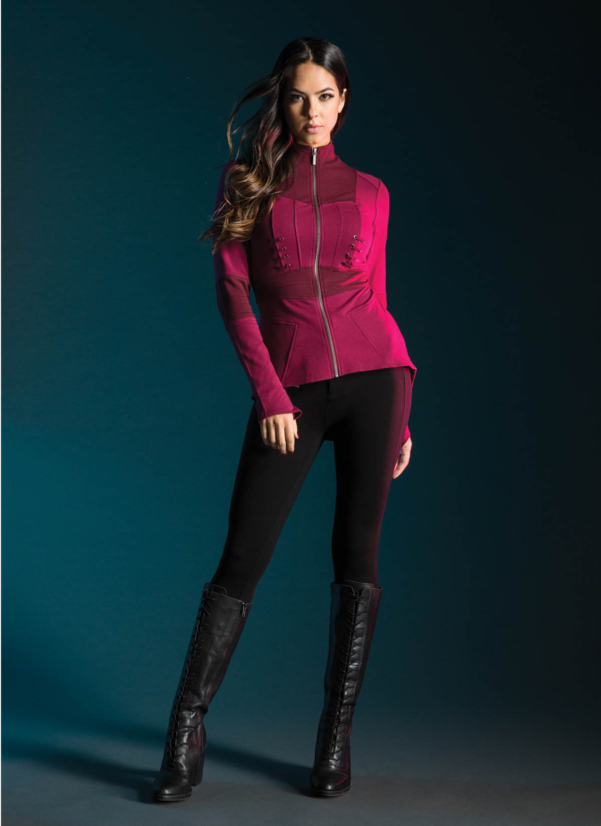 The New Marvel by Her Universe fashion collection celebrates some of the favorite female heroes from the Marvel universe with a stunning selection of dresses & jackets like this Scarlet Witch jacket..