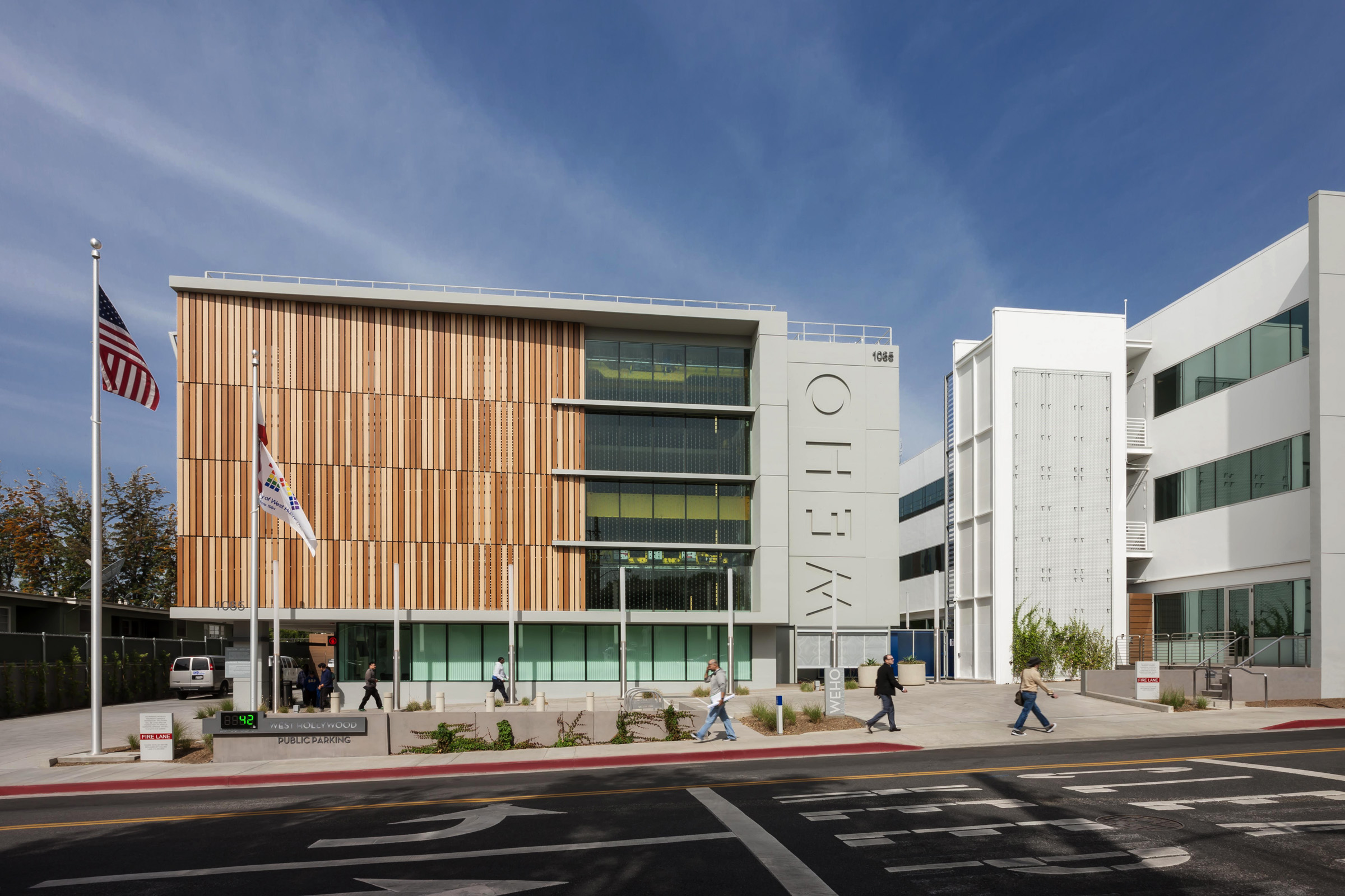 West Hollywood Automated Parking Garage received an Award of Honor at the AIAOC Design Awards.