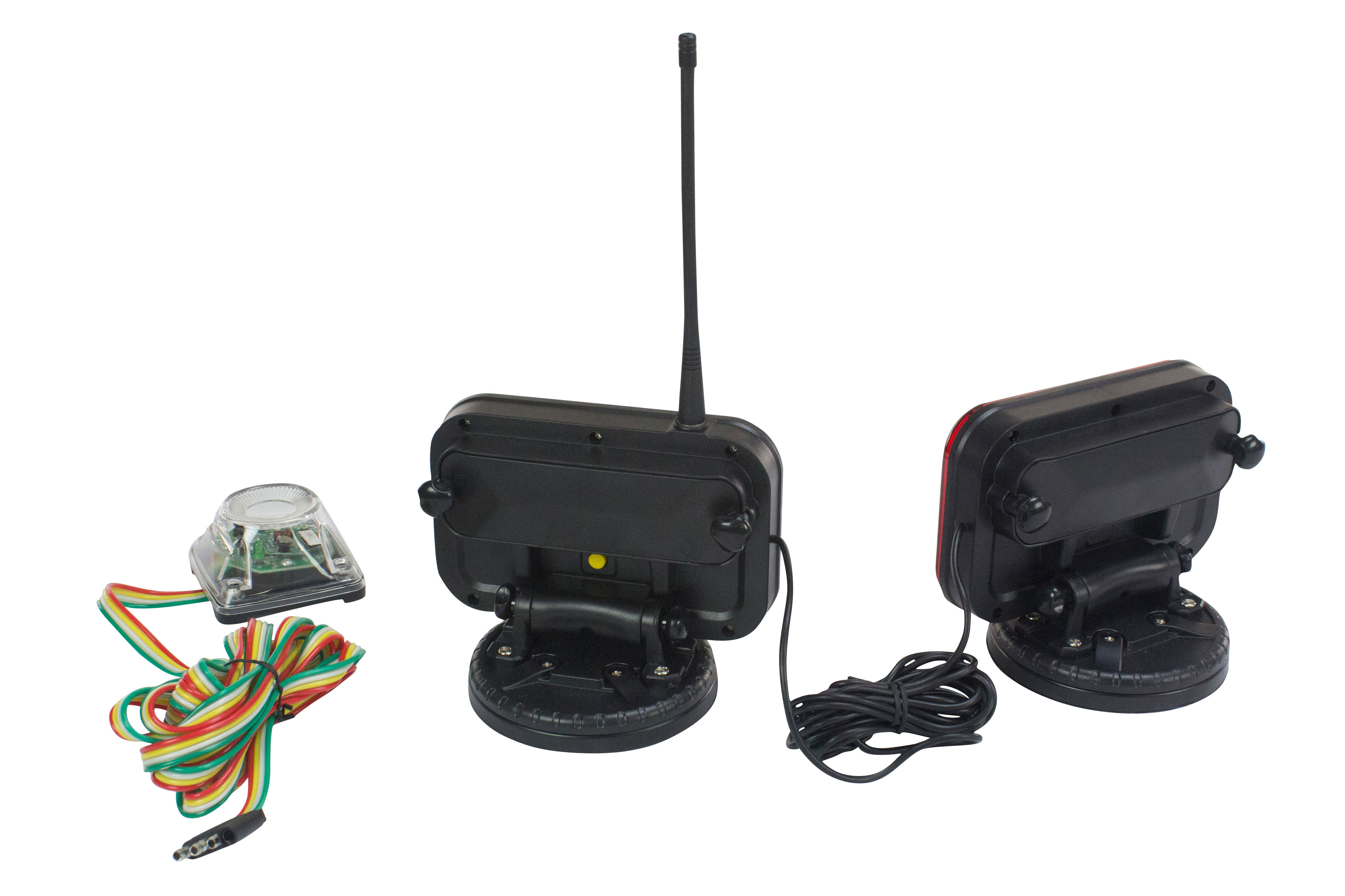 Wireless LED Tow Lights that Operate on Four AA Batteries