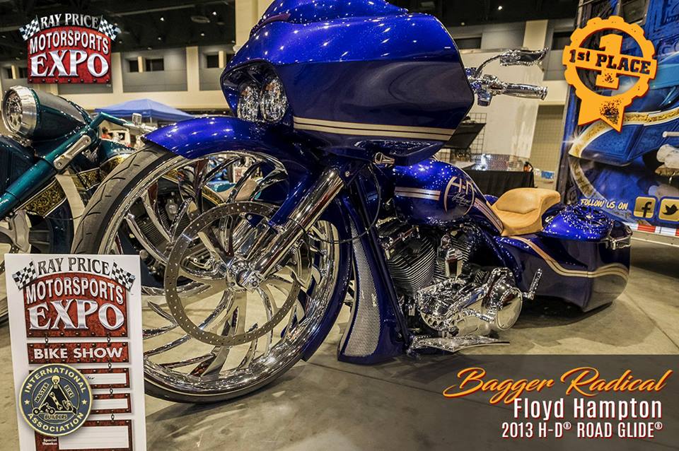 Floyd Hampton won the "Bagger Radical" award at the Ray Price Capital City Bikefest & Motorsports Expo in Raleigh, N.C.