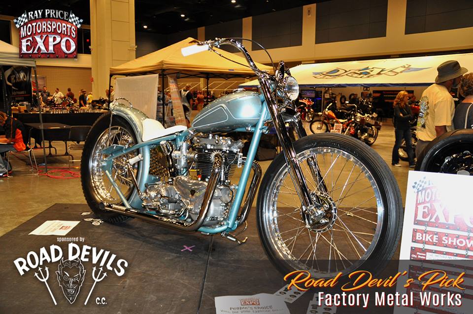Factory Metal Works won "Road Devil's Pick" award at the Ray Price Capital City Bikefest & Motorsports Expo in Raleigh, N.C.