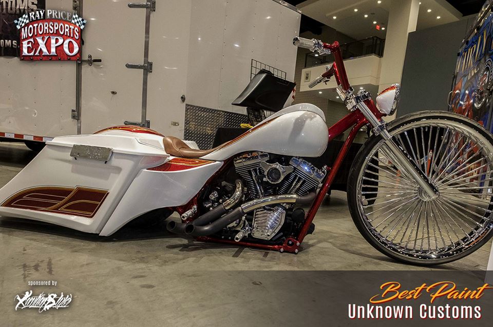Unknown Customs won “Best Paint” at the Ray Price Capital City Bikefest & Motorsports Expo in Raleigh, N.C.