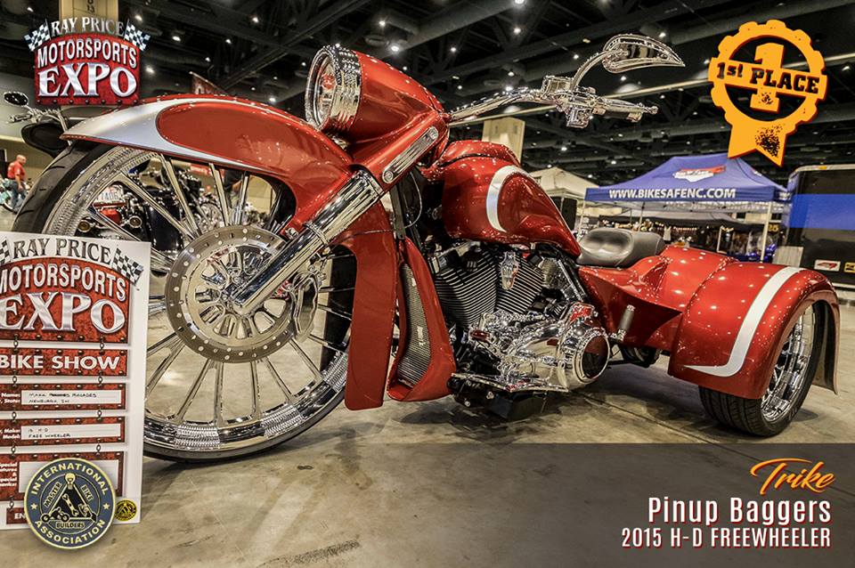 Pinup Baggers won the ”Trike" award at the Ray Price Capital City Bikefest & Motorsports Expo in Raleigh, N.C.