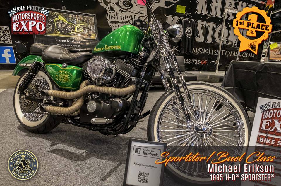 Michael Erikson won the “Sportster/Buel Class” award at the Ray Price Capital City Bikefest & Motorsports Expo in Raleigh, N.C.