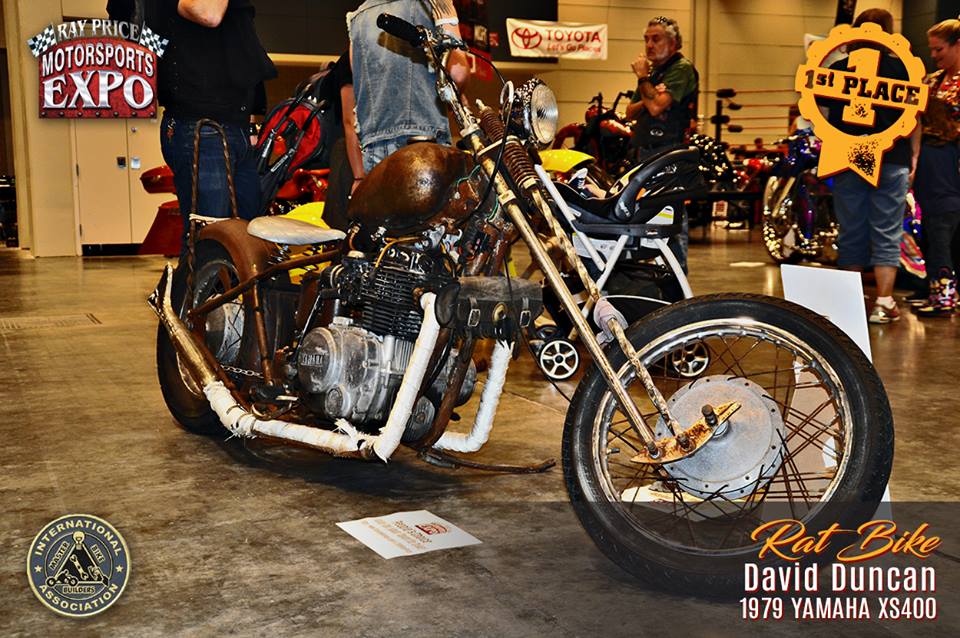 David Duncan won the "Rat Bike" award at the Ray Price Capital City Bikefest & Motorsports Expo in Raleigh, N.C.