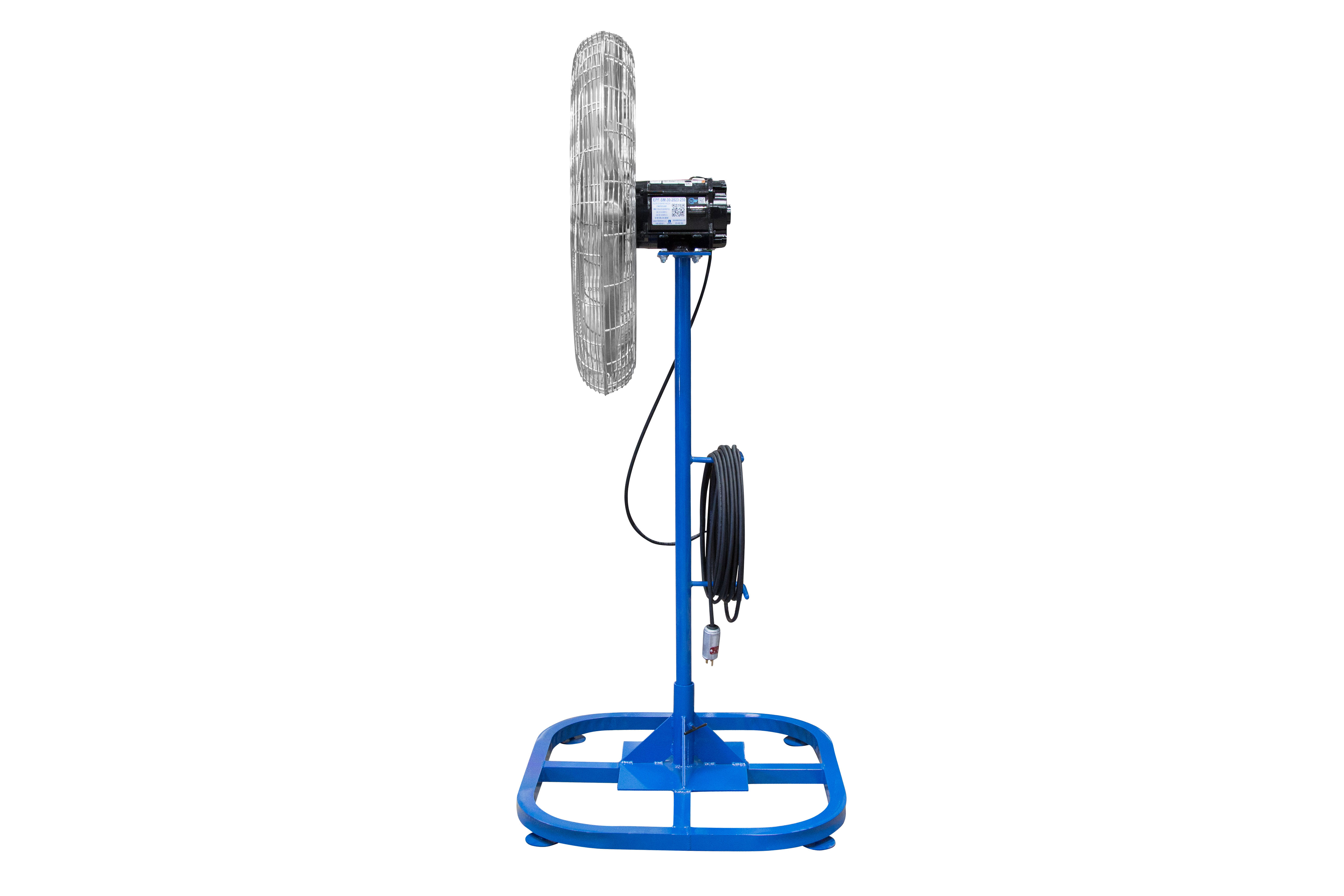 Pedestal mounted 30" Explosion Proof Fan with 100' Cord and Explosion Proof Cord Cap