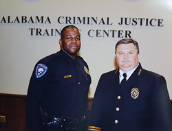 Kenneth Johnson (left) with University of South Alabama Police Chief Zeke Aull