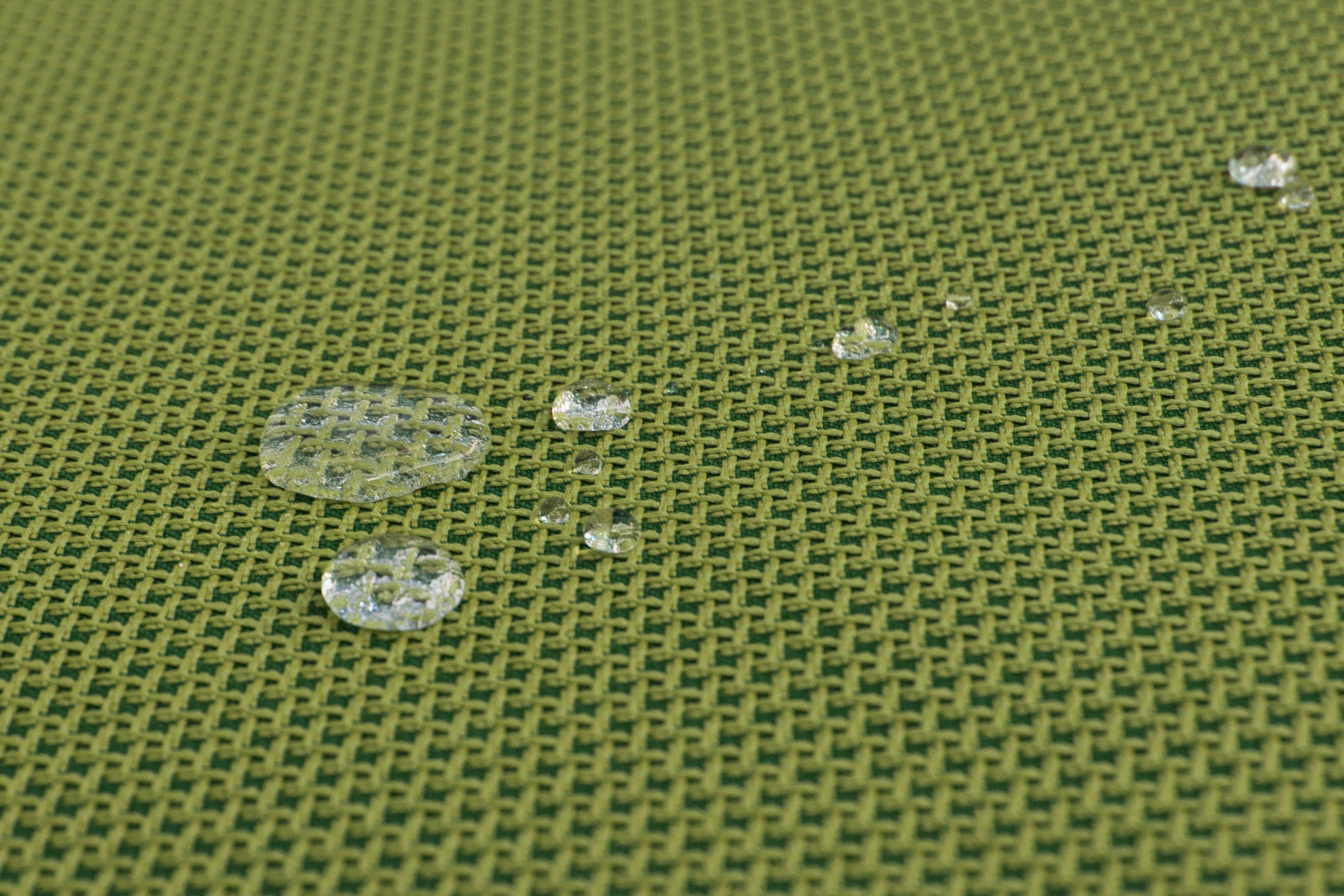 Kelly green exterior textile with Nano-Tex® coating