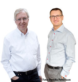Hans Hertz and Oscar Hemberg, two of the founders of Excillum and the inventors of the MetalJet technology.