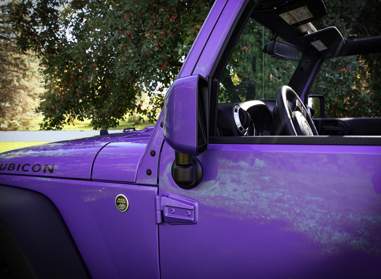 Boomerang ColorPro Mirror Caps - Painted-to-match - Jeep Wrangler JK - Xtreme Purple