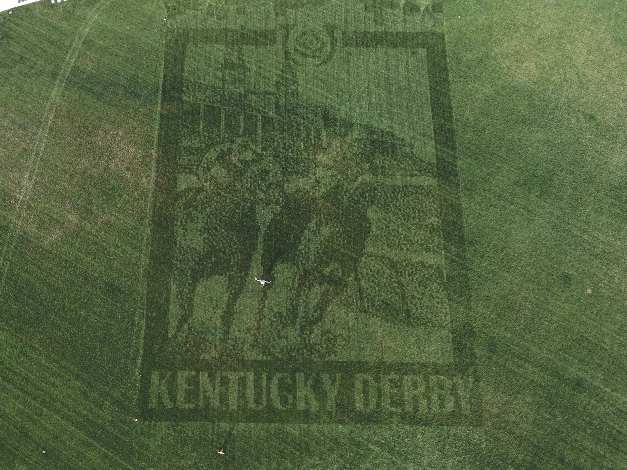 Tribute to the 2016 Kentucky Derby. This image is 150 ft tall.