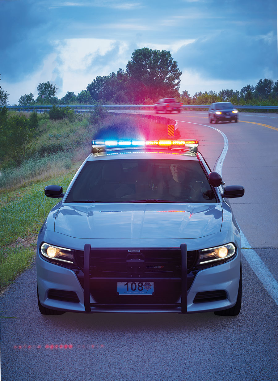 Pursuit Lightbar on Police Vehicle
