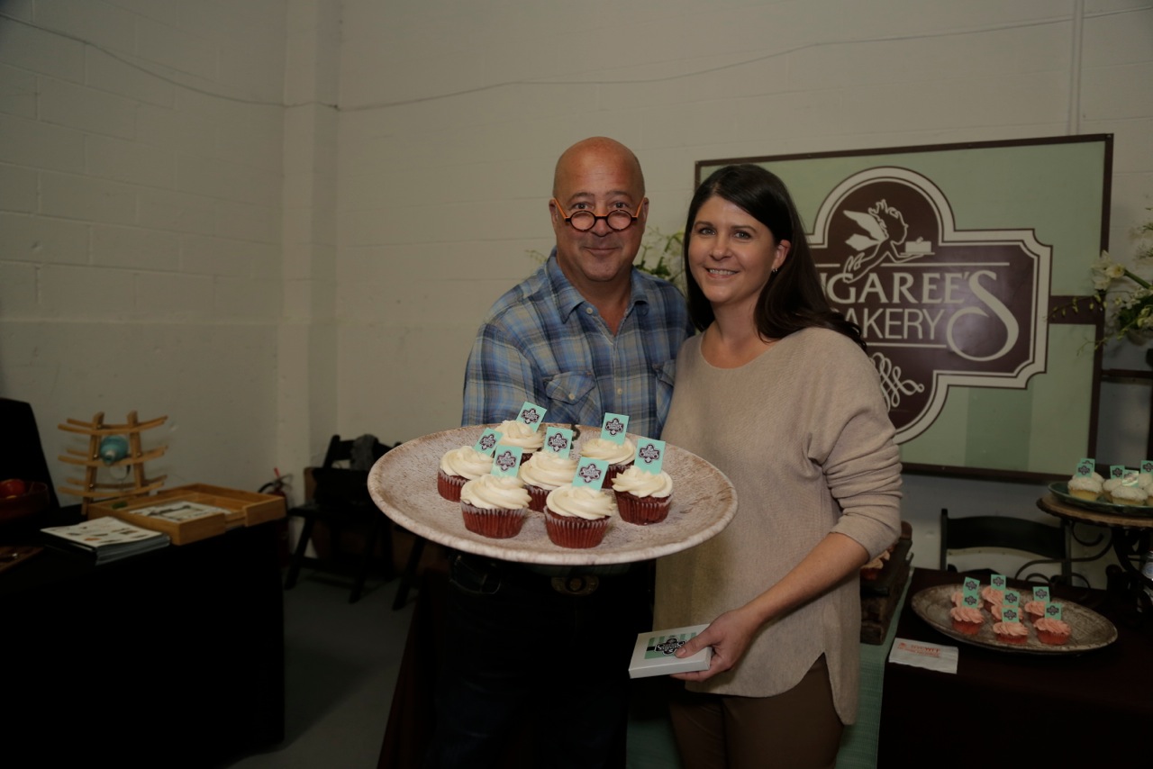 Andrew Zimmern with Sugaree’s Bakery