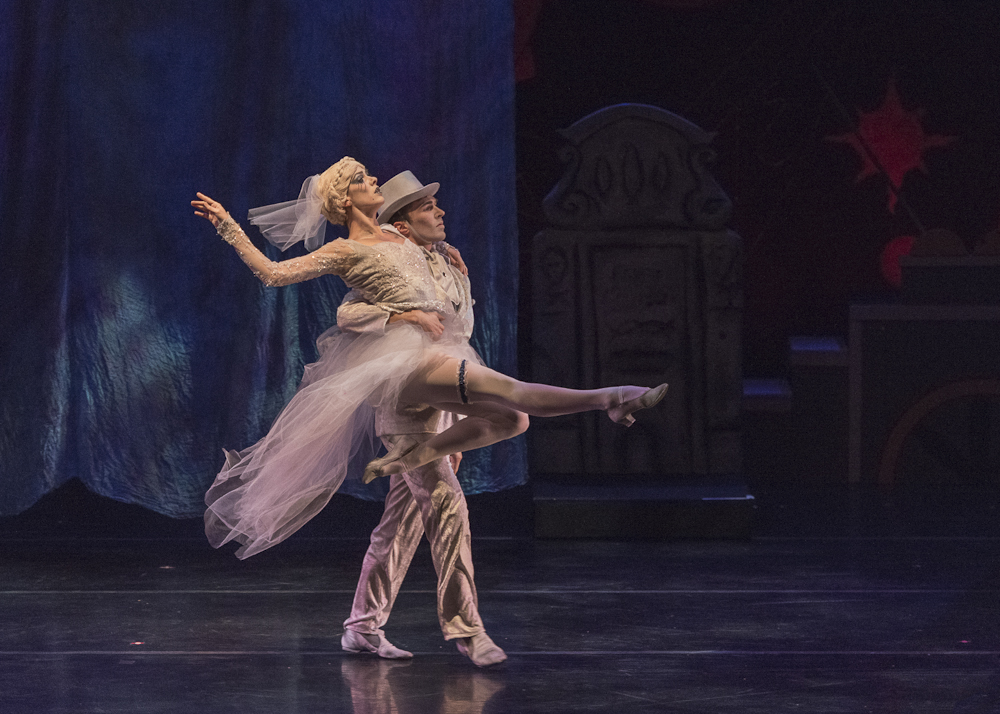 Charles Anderson depicts the trials and tribulations of marriage in the netherworld in this scene from Company C Contemporary Ballet’s production of "Arcane-A Tale of All Hallows' Eve."