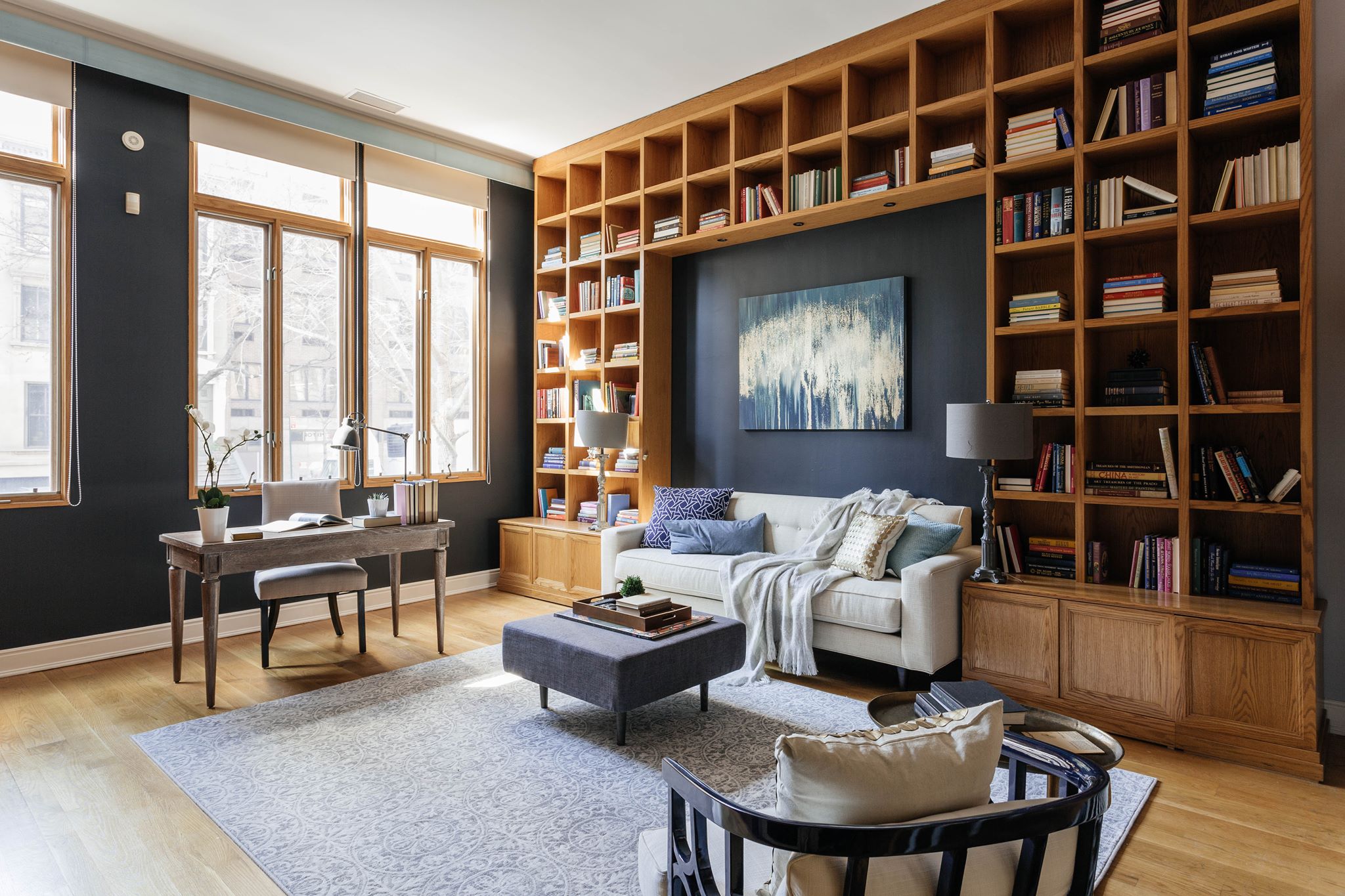 Living room designed, delivered, set up by Furnishr in one day